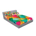 thumbnail image 2 of Ambesonne Colorful Fitted Sheet & Pillow Sham Set, Retro Colors Graphic Art, Queen, Multicolor, 2 of 2