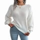 thumbnail image 3 of Suéter de Punto Liso para Mujer, Informal, de Larga Tipo Farol, con Cuello Redondo L, 3 of 10