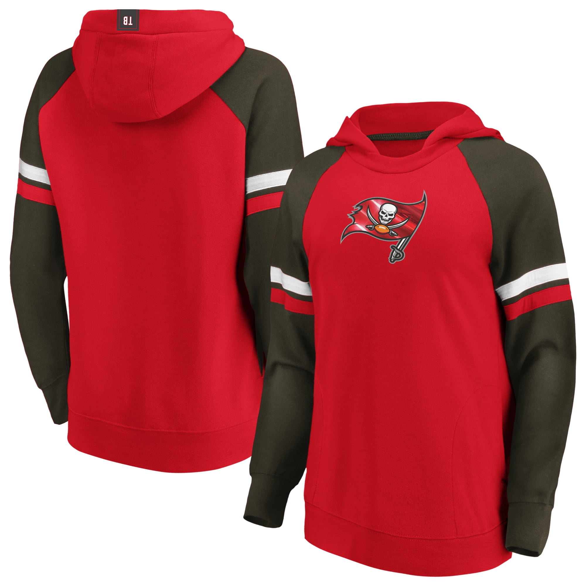 Tampa Bay Buccaneers Fanatics Branded Women's Best In Stock Pullover Hoodie - Red/Pewter