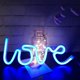 thumbnail image 3 of Letreros de neón con luz LED de amor, decoración de pared o mesa para bodas, fiestas, habitaciones infantiles, salas de estar, bares, pubs, hoteles, playas y ocio (azul), 3 of 5