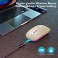 thumbnail image 3 of Mouse Inalambrico AIKOKOK Dual Mode Bluetooth 5.2 y 2.4G Recargable con LED, 3 of 5