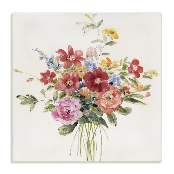 Stupell Industries Traditional Mixed Blooming Flowers Canvas Art, 24 x 24, by Sally Swatland