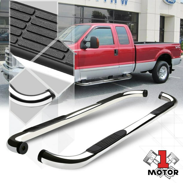 Chrome 3" Side Step Nerf Bar for 9916 Ford F250 F350 F450 F550 SD Extended Cab 00 01 02 03 04