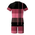 thumbnail image 5 of Playeras Básicas Algodon Para Hombre, Conjunto De Dos Piezas De Camiseta Y Pantalones Cortos De Manga Corta Con Estampado Completo Y Pantalón Corto., 5 of 5