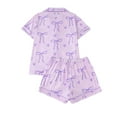 thumbnail image 5 of WCJM Fun Pajamas for Women Set Women's Button Thin Soft Short Sleeve Shorts Set Two-Piece Set Women's Shorts Suit, 5 of 6