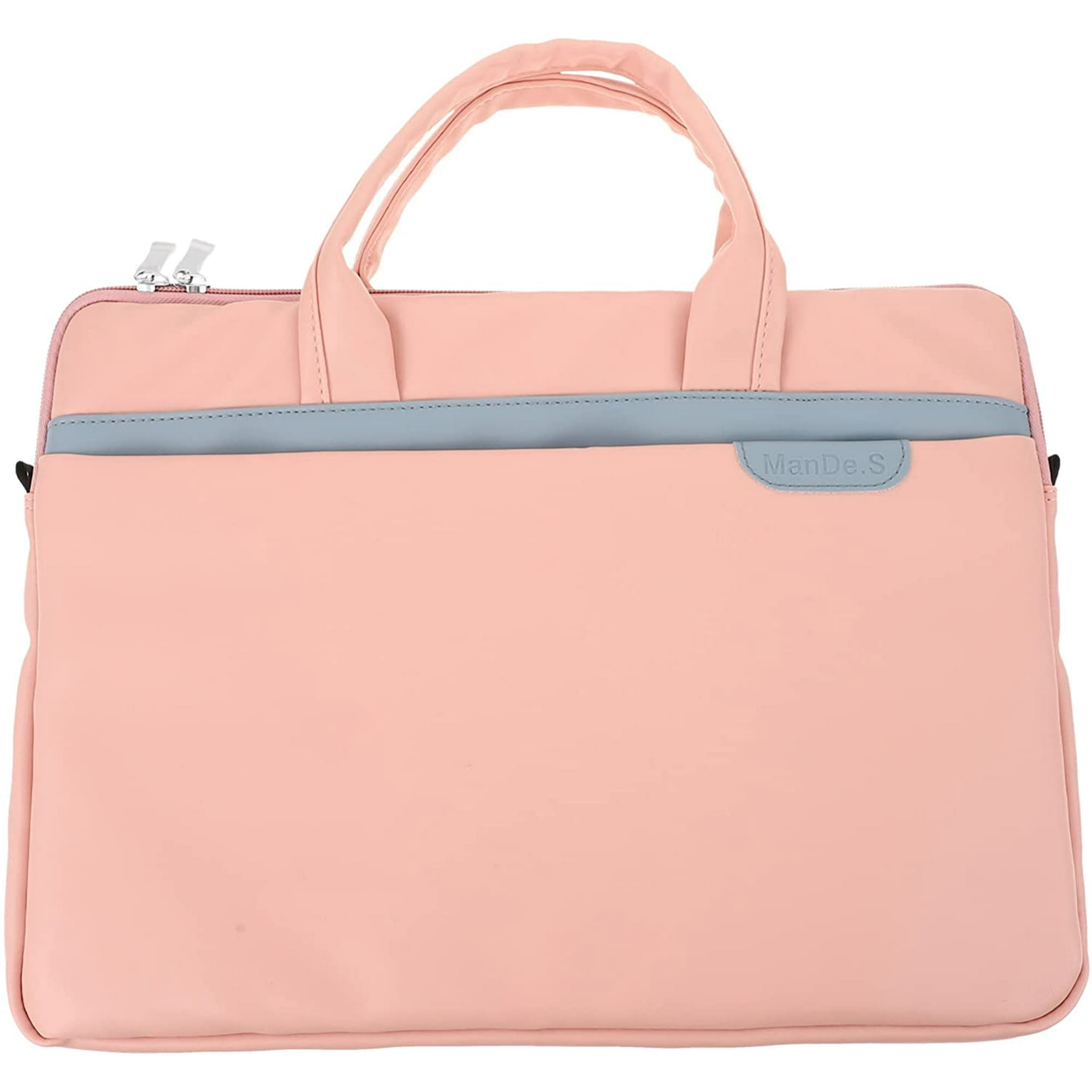 HTOOQ 1Pc Portable Laptop Bag Handheld Notebook Computer Bag Laptop Carrying Pouch Pink