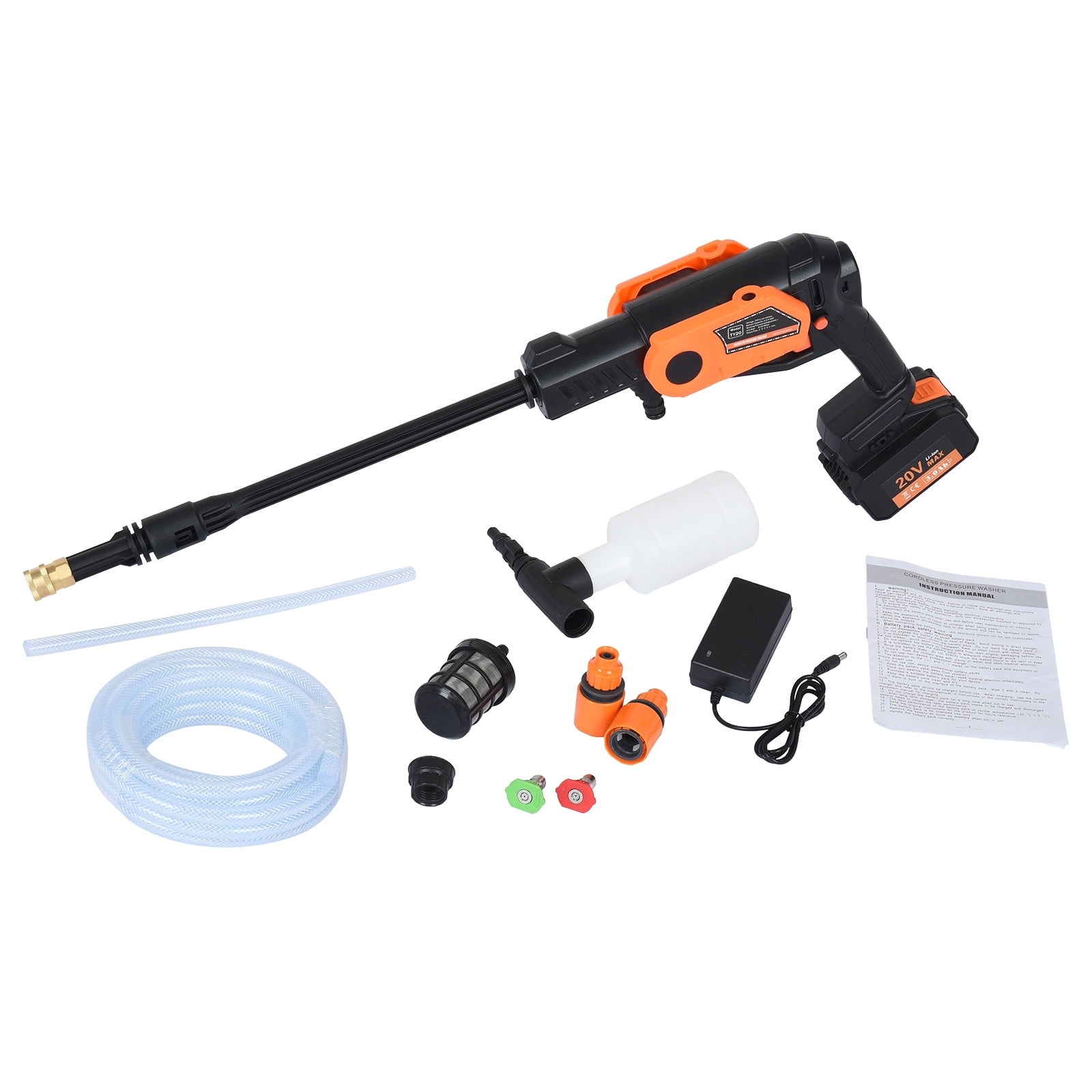 Cordless Electric Pressure Cleaner Washer portable 20 V with 2.0ah Battery Pack 