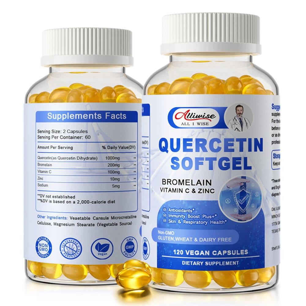 Quercetin 1000 mg - Quercetin Dietary Supplement - 240 Servings (Veggie Caps) - Supports Cardiovascular Health, Immune Health, 2 Pack