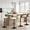 White, variant on VECELO Swivel Bar Stools Set of 2, Adjustable Height PU Leather Armless Barstool with Back & Footrest for Bar Kitchen Dining Room, Dark Brown