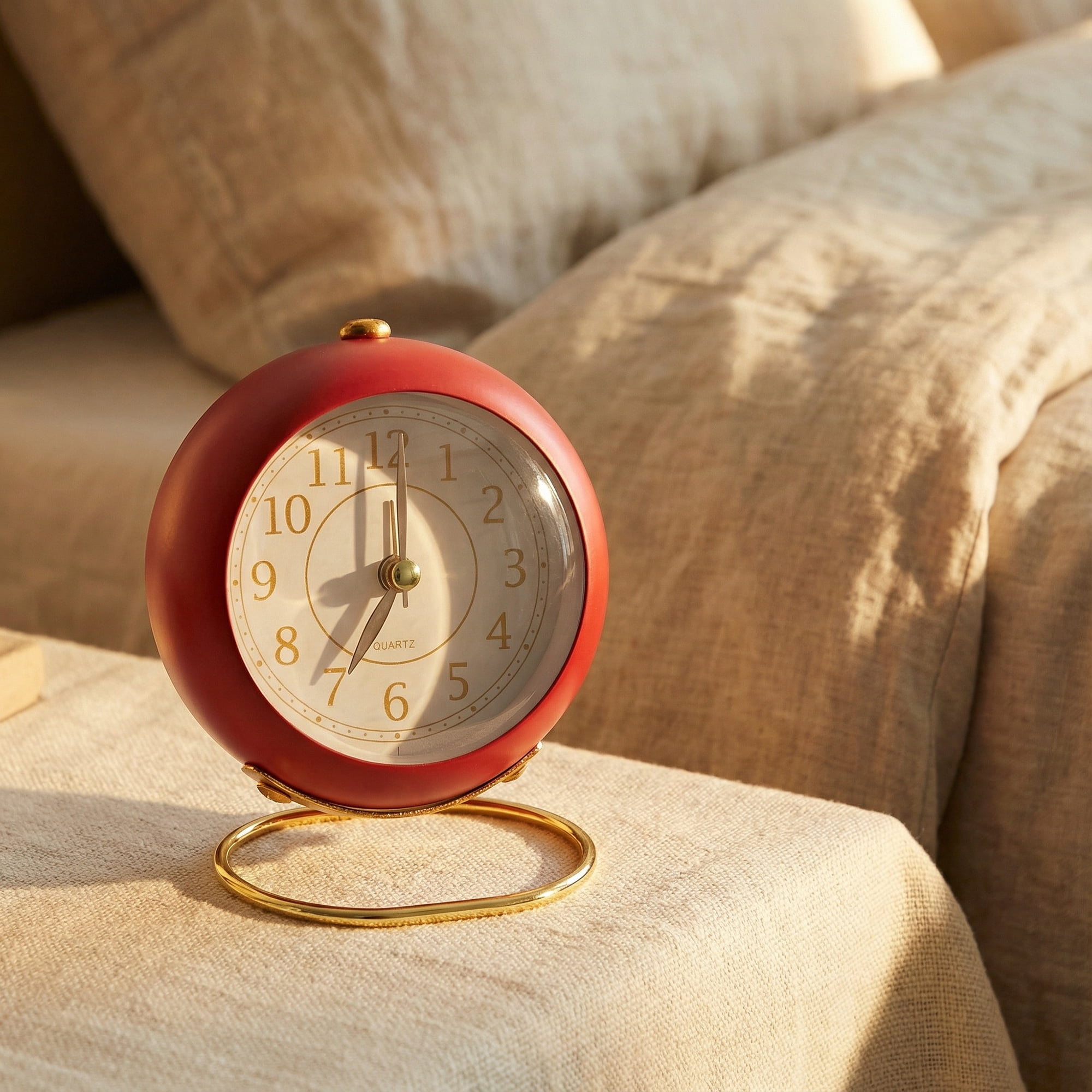 Unique Bargains Planet Design Non-Tick Alarm Clock Red 4.1"L x 2.5"W x 3.5"H