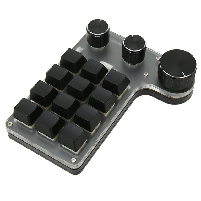Clavier Mécanique Interrupteur Rouge Anti-Poussière Contrôle du Volume 12 Touches 3 Boutons Clavier Multifonction Jeu Bureau