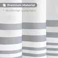 thumbnail image 5 of Seasonwood White Shower Curtain with Gray Striped Boho Microfiber Shower Curtain 72'' x72'', 5 of 9