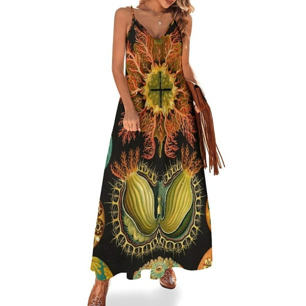 Vestido sin mangas Ombre Space Falda de verano para mujer Vestidos elegantes y bonitos para mujer Ropa para mujer Vestidos largos para mujer