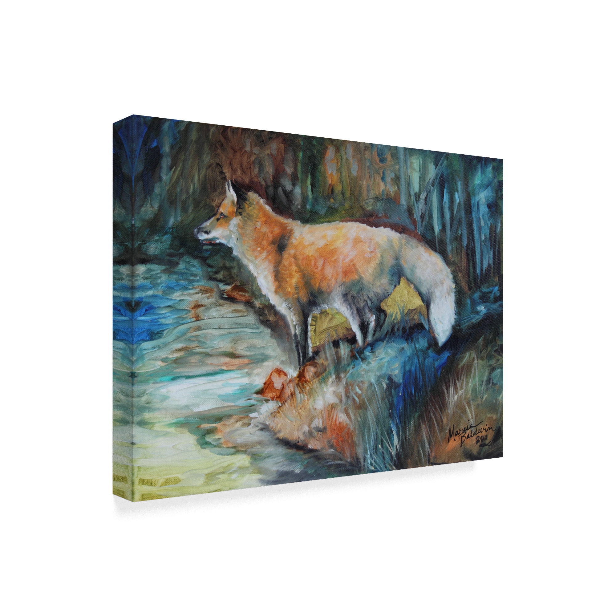 Trademark Fine Art 'Red Fox Ii' Canvas Art by Marcia Baldwin