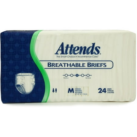 Attends Breathable Medium Briefs, 24ct - Walmart.com