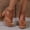 Brown, variant on Women Solid Color Buckle Thick High Heel Wrap Roman Large Size Sandals Spring Summer Trendy Brown
