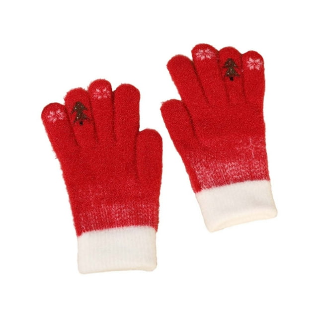 PMVFHDE Winter Gloves Autumn Winter Warmth Cute Five Finger Screen For Cold Riding Warmth