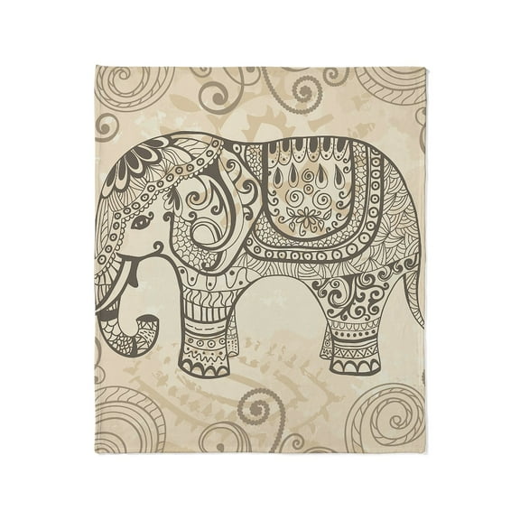 CafePress - Vintage Elephant Throw Blanket - Soft Fleece Throw Blanket, 50"x60" for All Ages