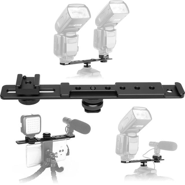 Barra de extensión Hot Shoe ChromLives, soporte flash de 8 pulgadas