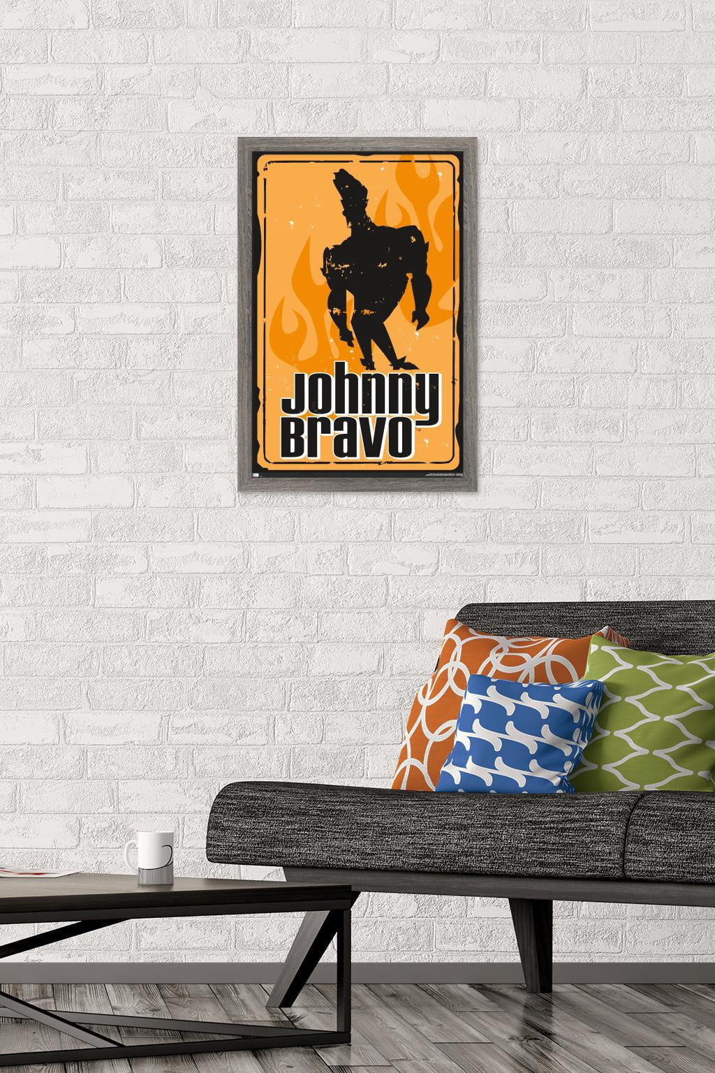 Johnny Bravo - Sign Wall Poster, 14.725" x 22.375", Framed