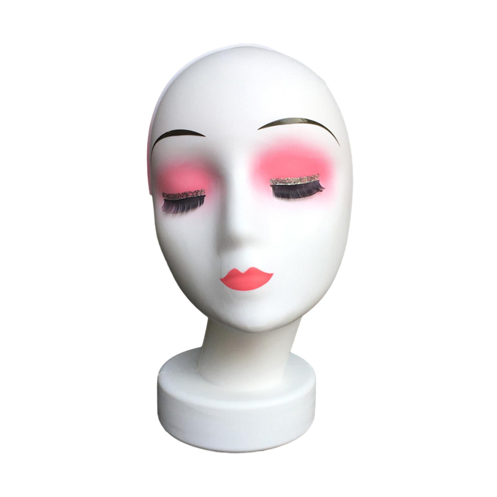 Stgfyxgs Hat Display Rack Female Head Mannequin Display Model Manikin for Headwear Jewelry Glasses Hats Making Styling D