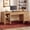 Oak, variant on 58'' Solid Wood Computer Desk with 4 Wood Drawers and Storage Shelves, Executive Home Office Desk, Study Writing Tabe