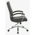 thumbnail image 3 of Executive Mid-Back Chair in White Faux Leather with Padded Arms, 3 of 3