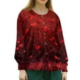 thumbnail image 4 of Scrub Jacket for Women Valentine's Day Long Sleeve Snap Front Valentine Love Heart Printed Jacket Working Uniforms with Pockets 2026, 4 of 4