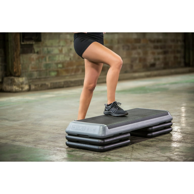 The Step (Made in USA) 4 Inch Stackable Aerobic Exercise  Platform (Grey) with Non-Slip Surface and Nonskid Feet to Prevent Sliding :  Everything Else