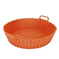 thumbnail image 1 of Moule à Pâtisserie en Silicone pour Friteuse, Doublure en Silicone Multi-Usage Ronde Antiadhésive Réutilisable pour Four Bleu, Gris, Marron, 1 of 7