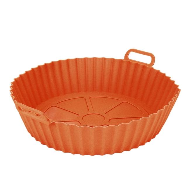 Moule à Pâtisserie en Silicone pour Friteuse, Doublure en Silicone Multi-Usage Ronde Antiadhésive Réutilisable pour Four Bleu, Gris, Marron