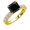 Yellow Gold, variant on 2.9 to 4.9 Carat Classic Side Stone Prong Set Diamond Engagement Ring w/a 2 Carat Princess Cut Black Diamond Heirloom Quality 14K White Gold 2.9 Carat Size: 5