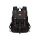 thumbnail image 1 of Mochila de lona vintage Kaukko Mochila de senderismo para viajes al aire libre Mochilas escolares KAUKKO K1016-Black, 1 of 5