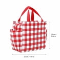 thumbnail image 3 of Insulated Tote Checkered Lunch Bag Leakproof Cooler Gingham Tote Reusable Tote for Work School Picnic Gift for Her, 3 of 4