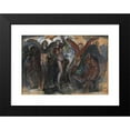 thumbnail image 2 of J.A. Jerichau 24x17 Black Modern Framed Museum Art Print Titled - Figure Composition with Bacchants (1914 - 1915), 2 of 5