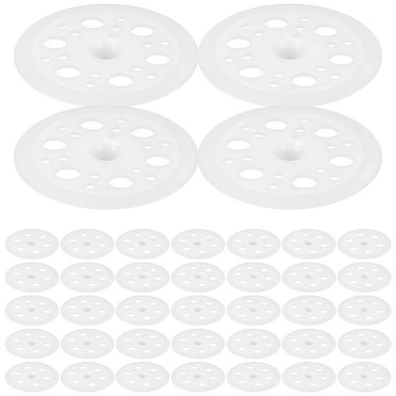 Homoyoyo White Plastic Washers for Insulation Board Fastening and Flat Screws, 200 Pieces Hardware Accessories