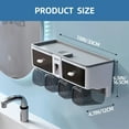 thumbnail image 5 of QCQHDU Toothbrush Holders for Bathrooms, 4 Cups Toothbrush Holder Wall Mounted with Toothpaste Dispenser, Bathroom Organizer Storage Accessories Set with 6 Toothbrush Slots, 5 of 6