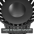 thumbnail image 3 of STICCIO 30gal Commercial Outdoor Trash Can, Heavy-Duty All-Weather Metal, Rust-Proof Waste Receptacle for Parks Streets Patios Public Spaces, 3 of 6