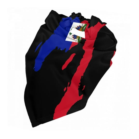 Flag Of Haiti Dog Bandana Adjustable Dog Bib Scarf Handkerchief For Large Medium Small Dogs Cats Pets