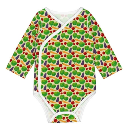 

Coaee Vegetable for Soft Cotton Baby Long-Sleeve Bodysuit Girls Boys Bodysuit Romper