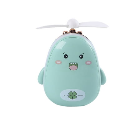 

Portable Mini Fans Fashion LED Light Cartoon Beauty Mirror USB Small Fan Creative