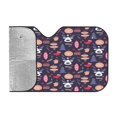 thumbnail image 2 of PUREYAH Foldable Front Windshield Sun Shade, Christmas Winter Holiday Dark Doodles Universal Automotive Sun Visor for Car Windshield for Truck Vehicle Suv Small Size, 2 of 7