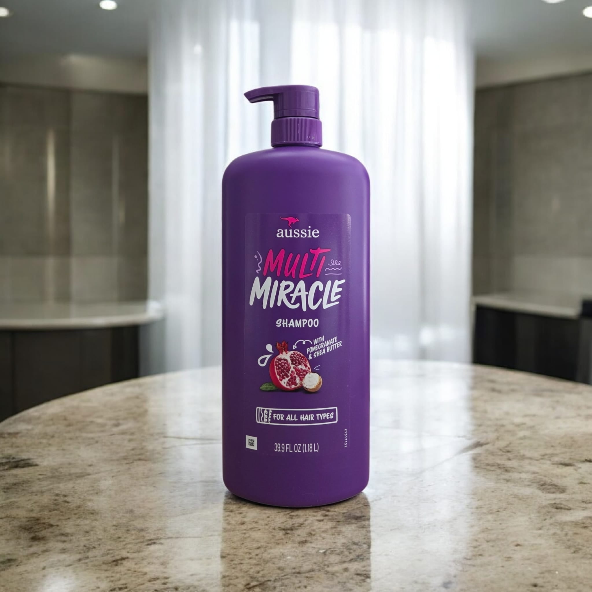 Aussie Multi Miracle Shampoo, Pomegranate & Shea Butter, 39.9 fl oz