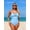 Blue, variant on 2026 Womens One Pieces Swimsuit Wave Point Pattern Beach Bikini