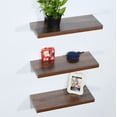 thumbnail image 3 of Set of 3 Modern and Contemporary Antigue walnut Floating Shelf - 23.62*9.25*1.5 inches, 3 of 5
