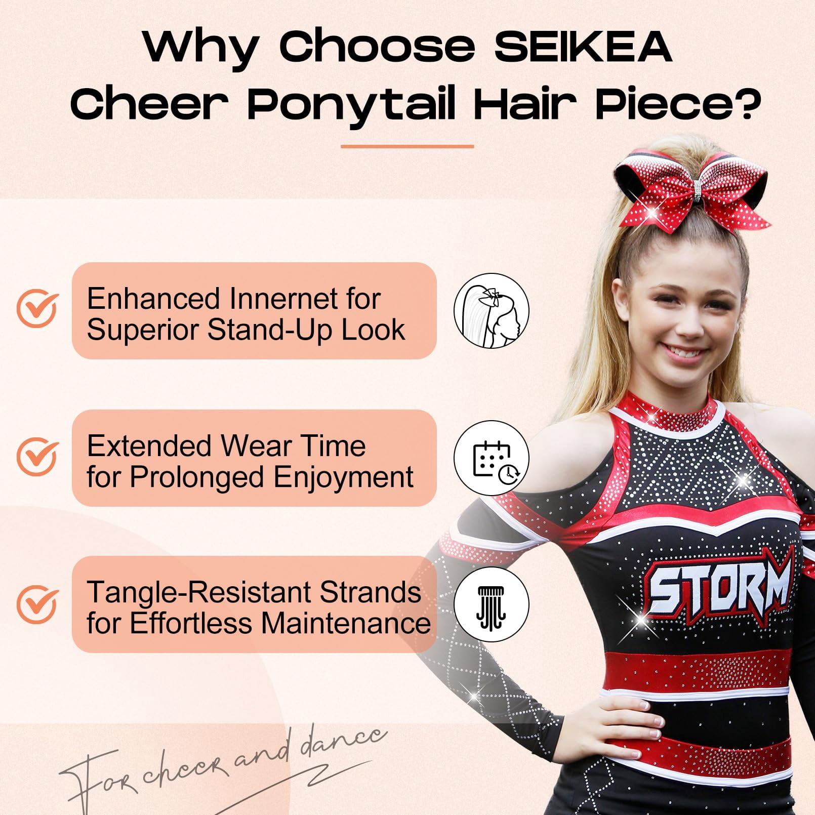 SEIKEA Cheer Ponytail Hair Piece, 10 display picture 2