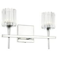 thumbnail image 2 of Woodbridge Lighting Regent Park 2Lt Glass Bath Light in Chrome/Petite Swizzle, 2 of 3