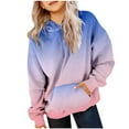thumbnail image 3 of Landzoo Cute Hoodies For Teen Girls Trendy Preppy Hooded Sweatshirts Oversized Long Sleeve Shirts Gradient Clothes For Girls Cozy Warm Babys Hoodie, 3 of 7