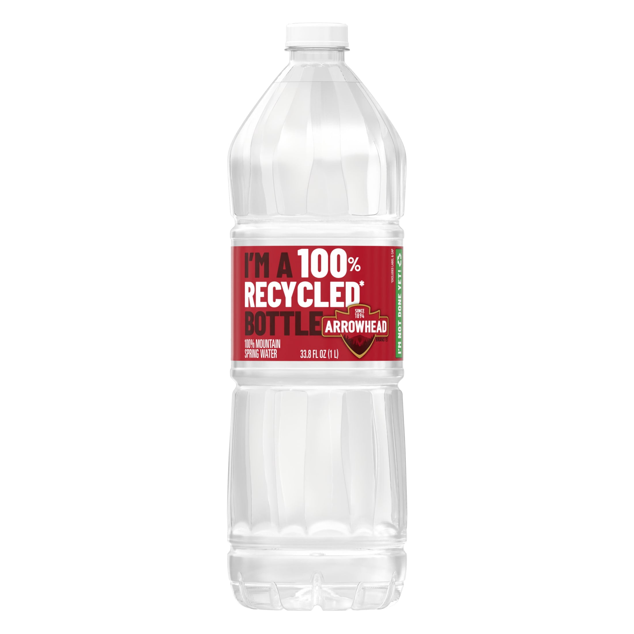 Arrowhead Mountain Spring Water, 1 Liter, Single Plastic Bottle