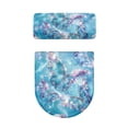 thumbnail image 2 of HELLHERO Colorful Butterflies Toilet Lid Covers & Bathroom Toilet Cover Set with Universal Polyester Fabric for Dustproof, Washable, 2 of 5